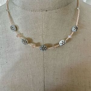 Pink beaded necklace